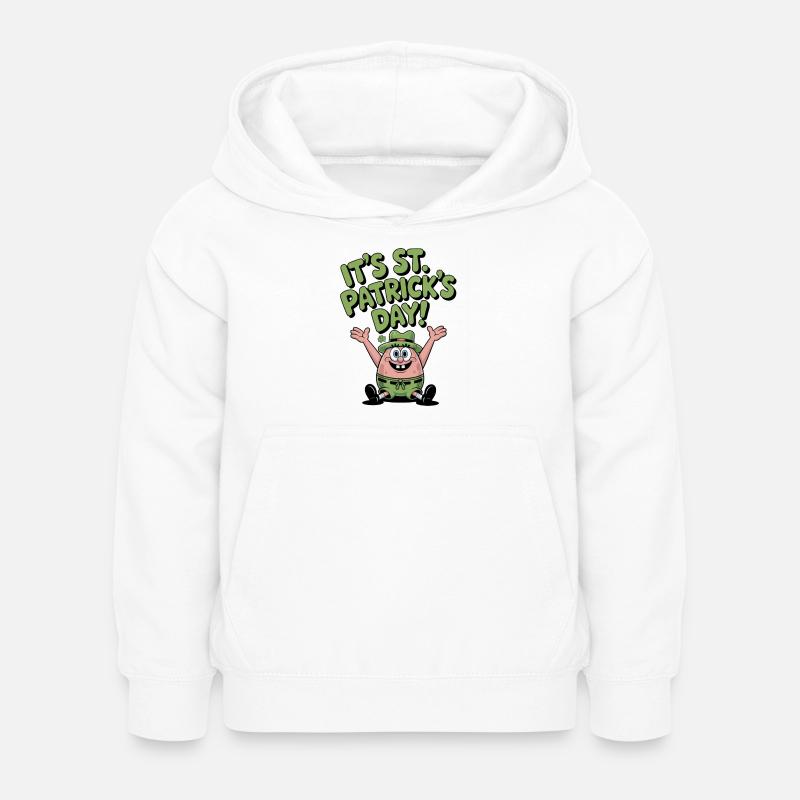 Étoile de mer verte St Patrick Design - Sweat à capuche Enfant - blanc