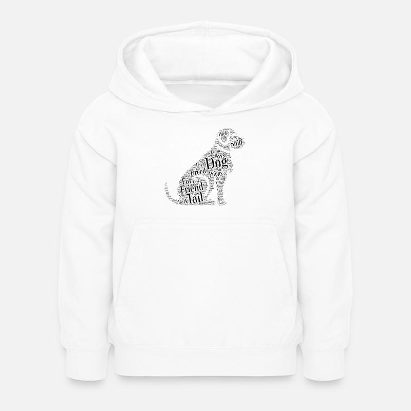 Nuage de chien - Sweat à capuche Enfant - blanc