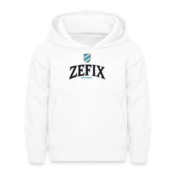 ZEFIX Bavarian Crest - Kinder Hoodie - Weiß - Vorne - AI Model Kid Female (0cm)