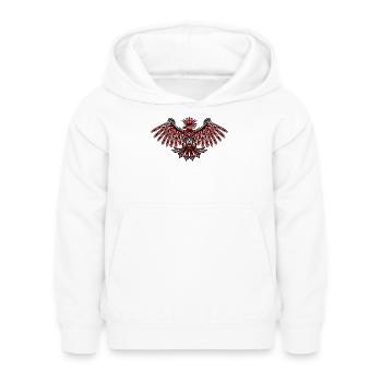 Conception du totem tribal Aigle Haida - Sweat à capuche Enfant - blanc - Devant - AI Model Kid Female (0cm)