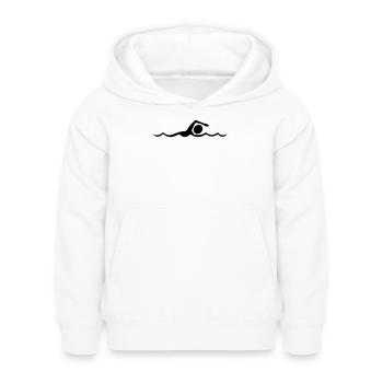 Schwimmer - Kinder Hoodie - Weiß - Vorne - AI Model Kid Female (0cm)