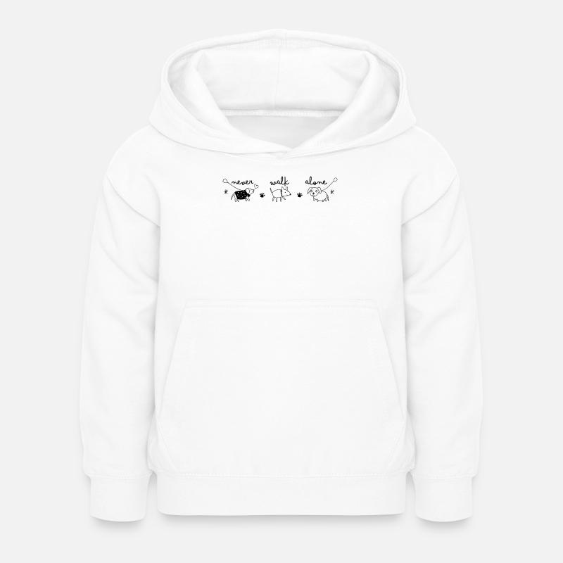 never walk alone - Kinder Hoodie - Weiß