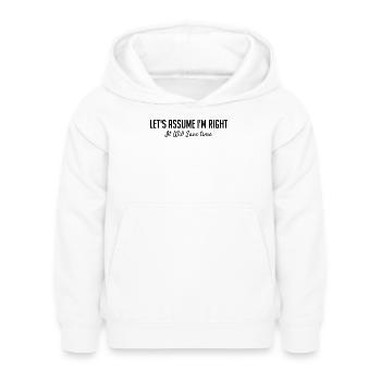 Supposons que j’aie raison. - Sweat à capuche Enfant - blanc - Devant - AI Model Kid Female (0cm)