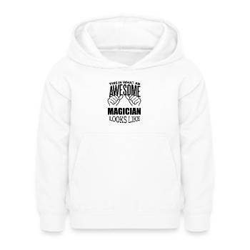 magicien - Sweat à capuche Enfant - blanc - Devant - AI Model Kid Female (0cm)