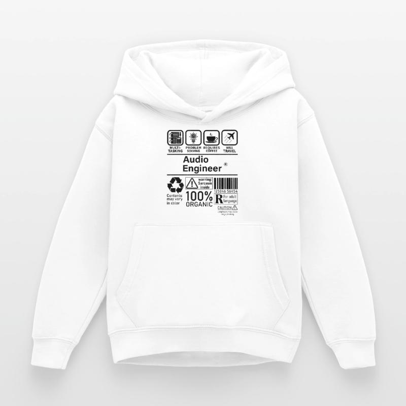 Audio Engineer multi tasking problem solving Kinder Hoodie