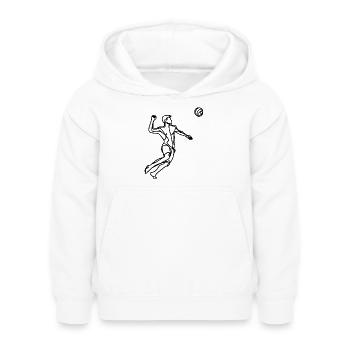 Joueur de beach-volley Dessin - Sweat à capuche Enfant - blanc - Devant - AI Model Kid Female (0cm)