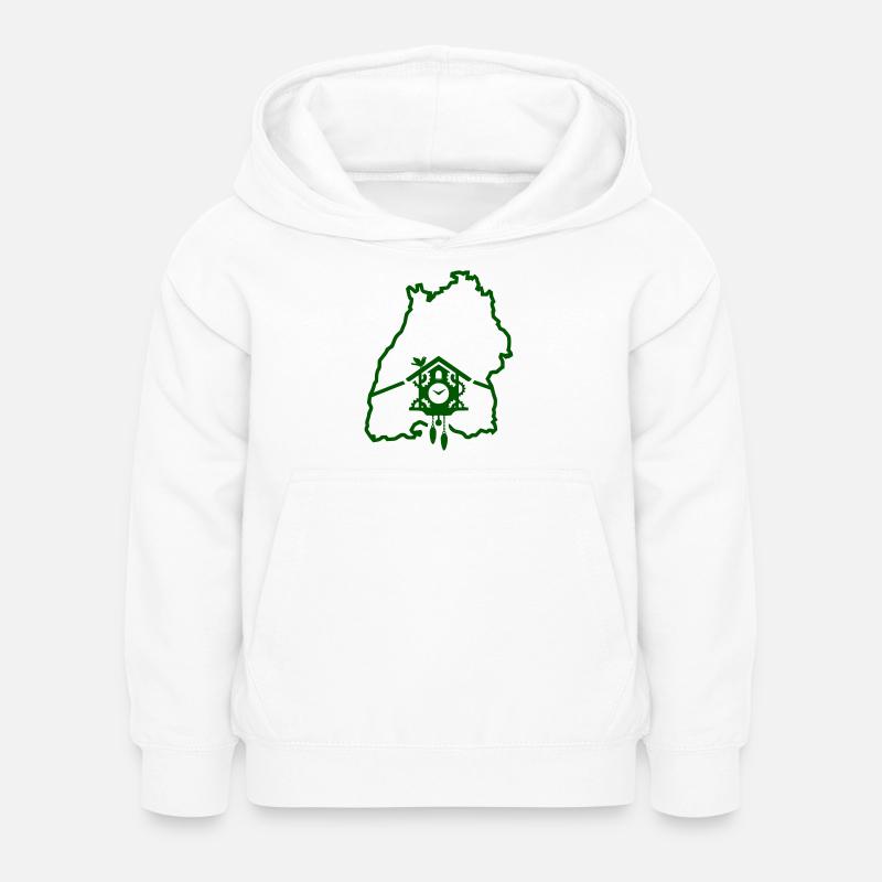 Période de Ländle : Silhouette du Bade-Wurtemberg - Sweat à capuche Enfant - blanc