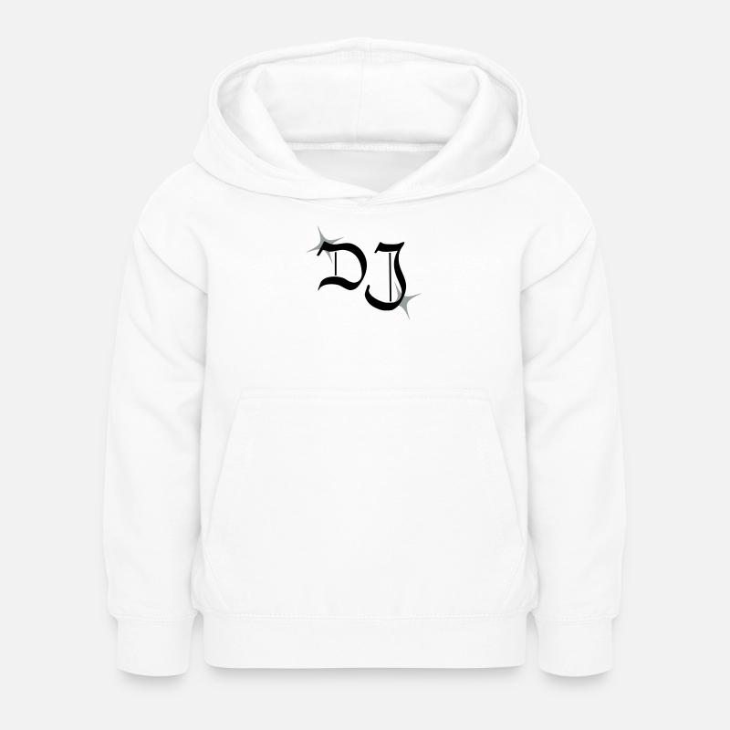 monogramme DJ - Sweat à capuche Enfant - blanc