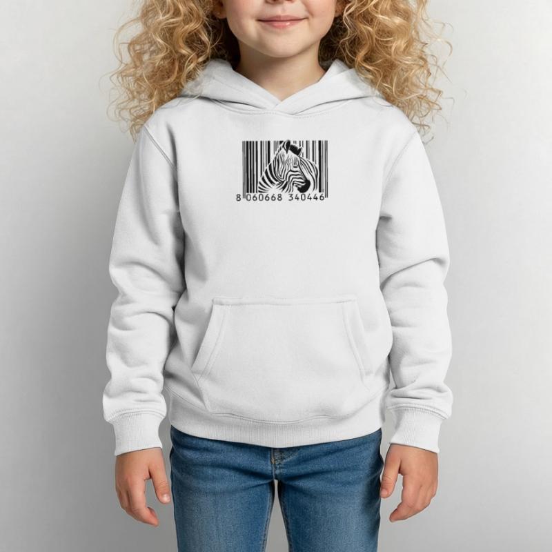 Barcode Zebra Kinder Hoodie