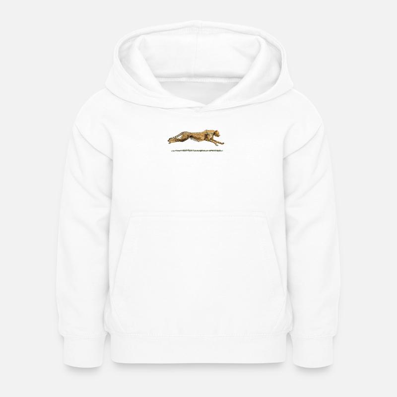 Leopard - Kinder Hoodie - Weiß