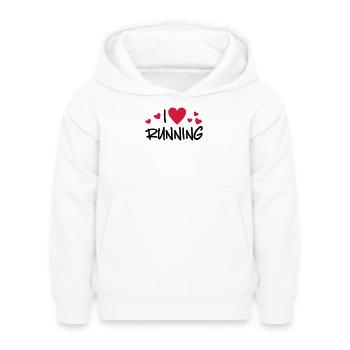 courir - Sweat à capuche Enfant - blanc - Devant - AI Model Kid Female (0cm)