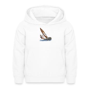 Windsurfing - Kinder Hoodie - Weiß - Vorne - AI Model Kid Female (0cm)