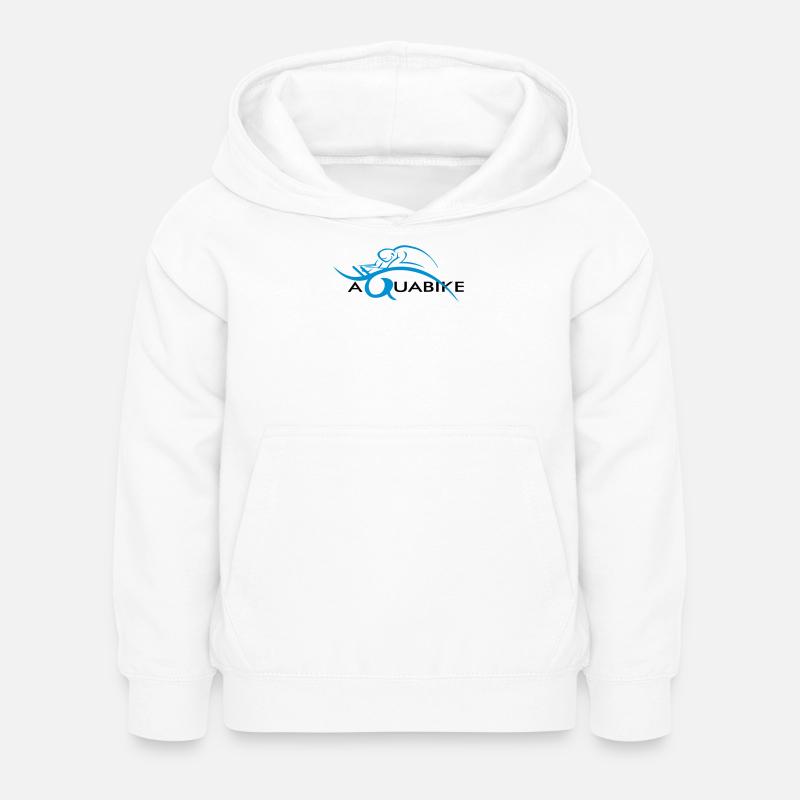 Aquabike en action - Sweat à capuche Enfant - blanc