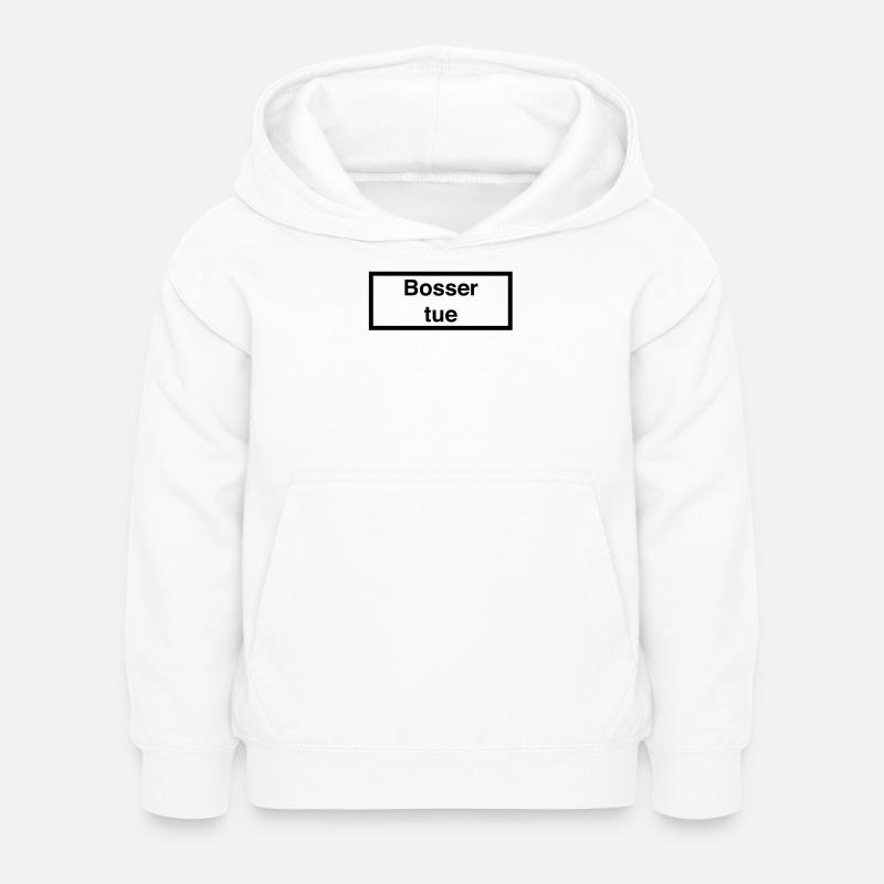 Bosser tue :) - Sweat à capuche Enfant - blanc