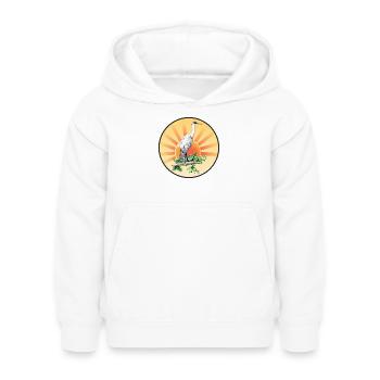 Héron cendré - Sweat à capuche Enfant - blanc - Devant - AI Model Kid Female (0cm)
