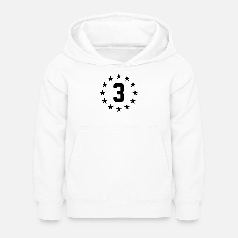 Dritter geburtstag - Kinder Hoodie - Weiß