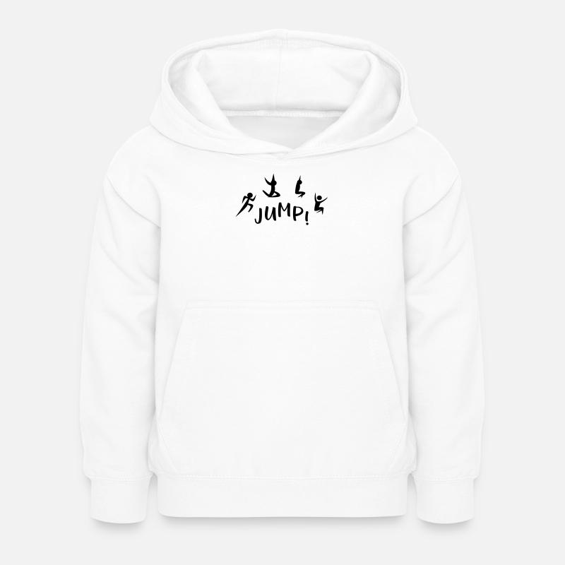 Weitsprung - Kinder Hoodie - Weiß