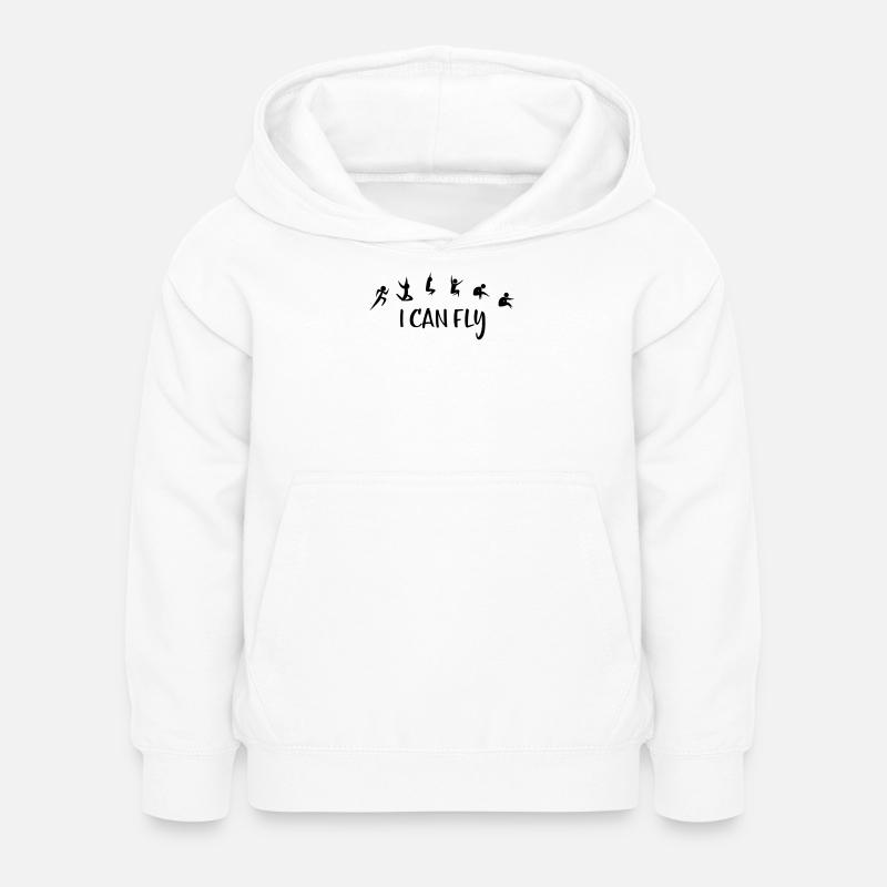 Weitsprung - Kinder Hoodie - Weiß