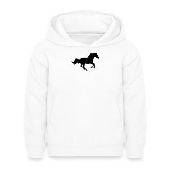 Un cheval - Sweat à capuche Enfant - blanc - Devant - AI Model Kid Female (0cm)