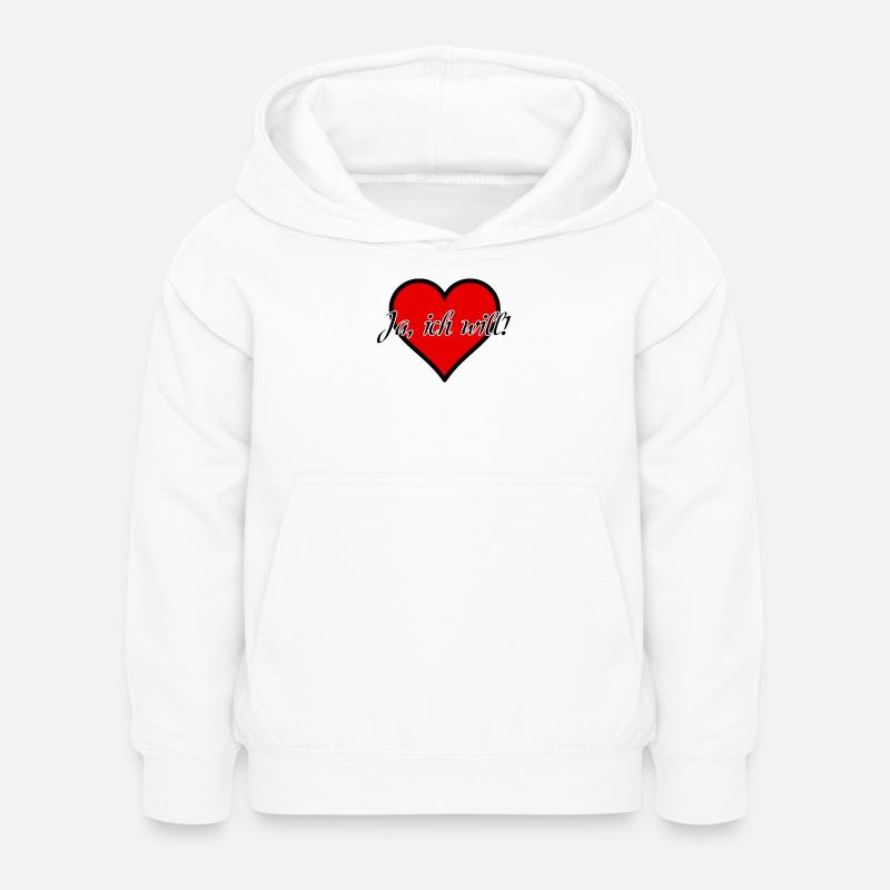 Ich will Heirat Hochzeit Ehe Antrag Liebe Geschenk - Kinder Hoodie - Weiß