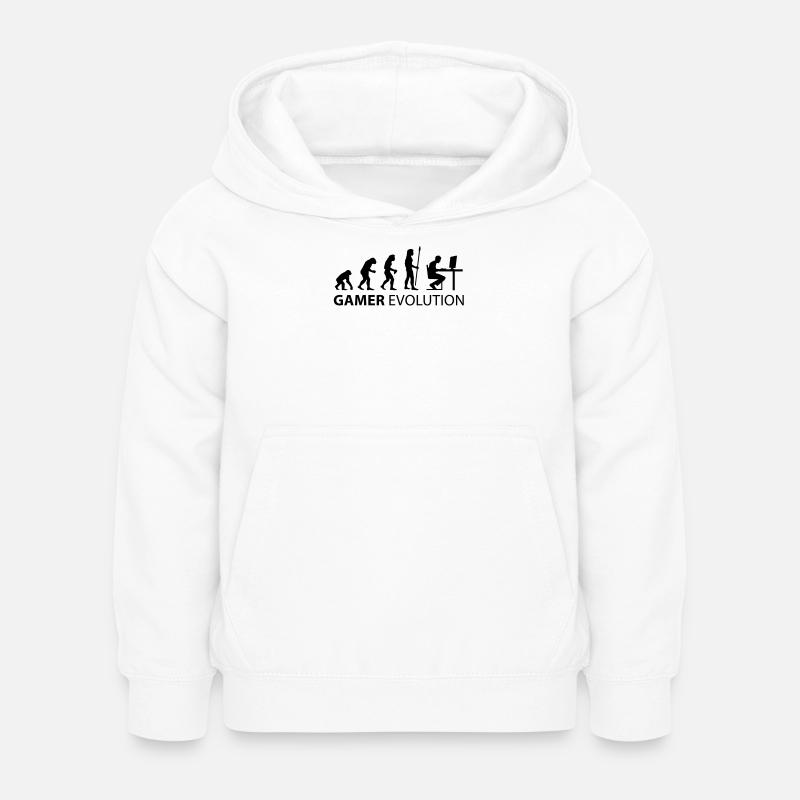 gamer evolution - Kinder Hoodie - Weiß