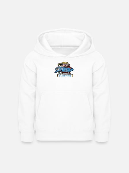 Bodensee Surfer Cartoon - Kinder Hoodie - Weiß