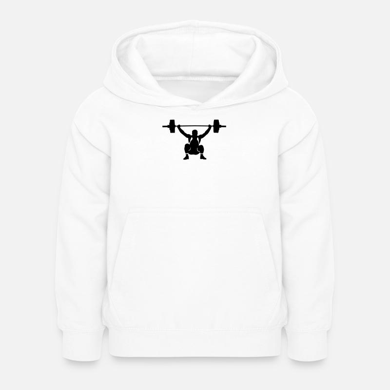 haltérophilie - Sweat à capuche Enfant - blanc