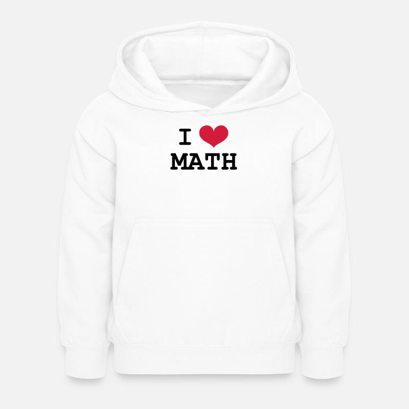 I Love Math - Kinder Hoodie - Weiß