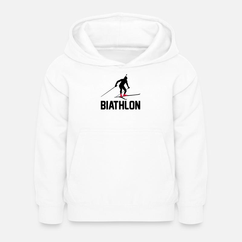 Biathlon - Sweat à capuche Enfant - blanc