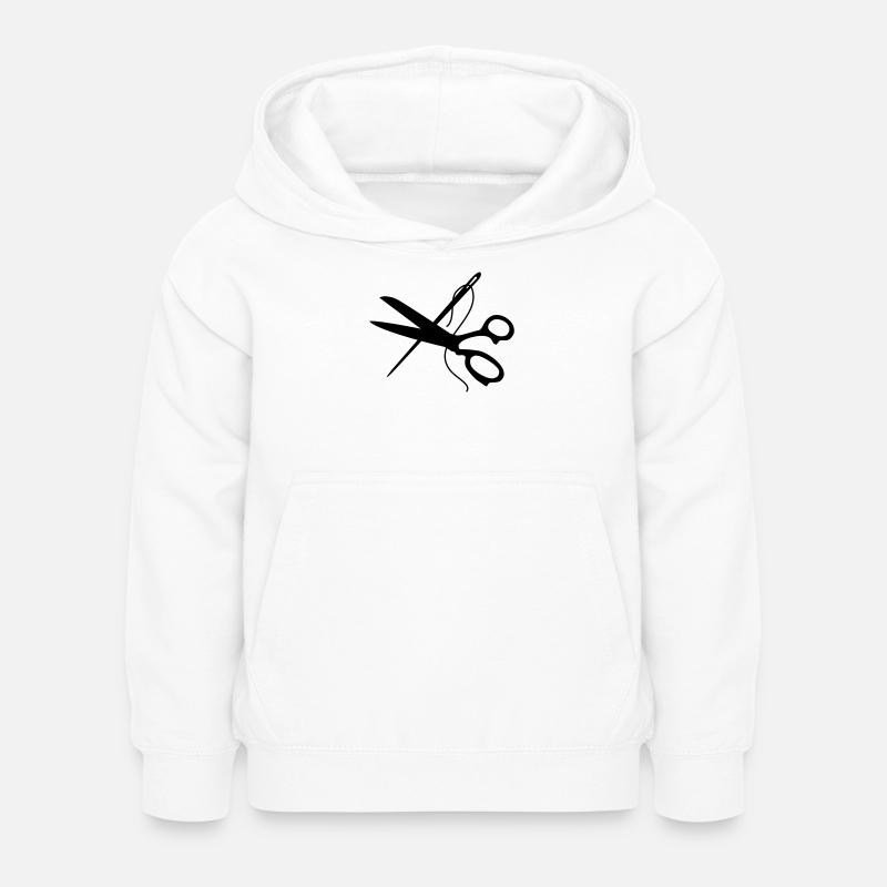 ciseaux - Sweat à capuche Enfant - blanc