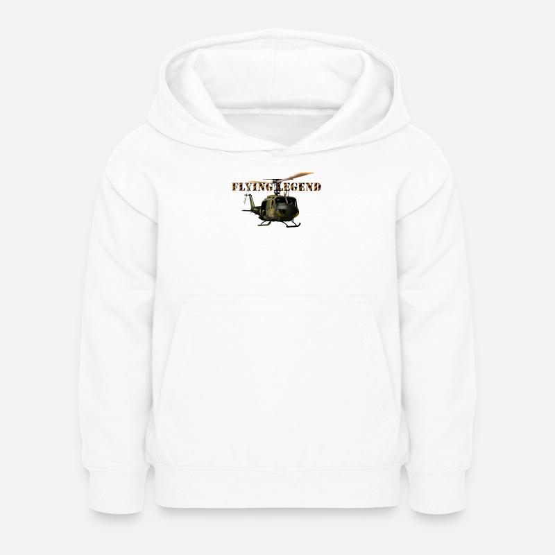 helicopter huey - Sweat à capuche Enfant - blanc