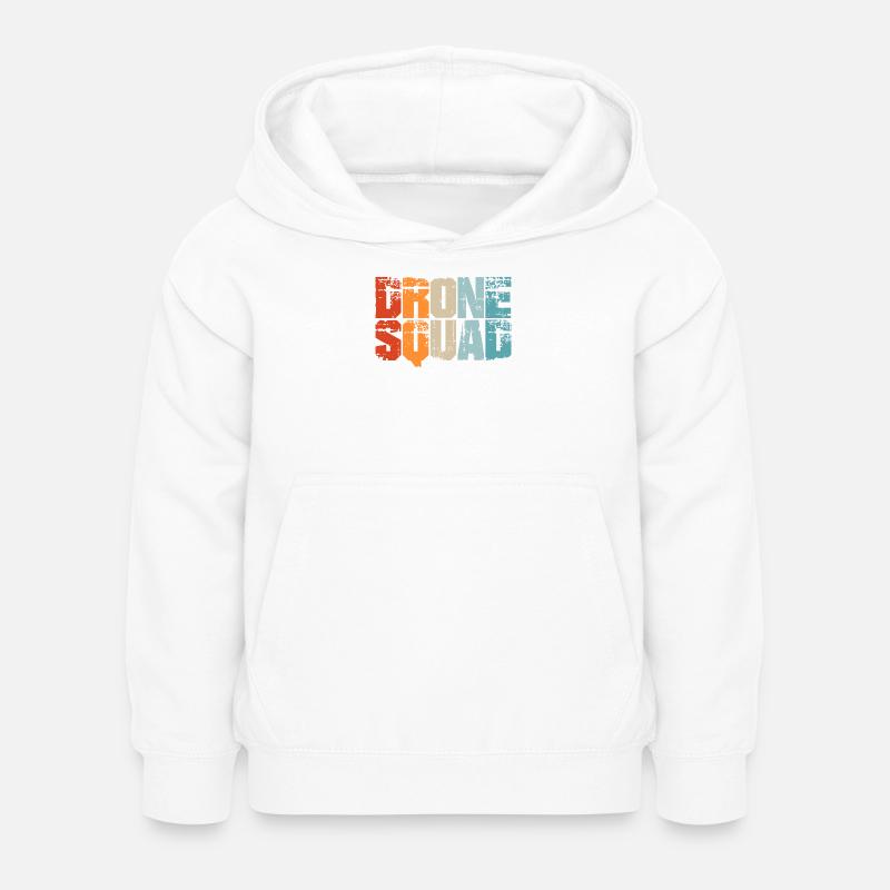 Chemises drone / drones - Sweat à capuche Enfant - blanc