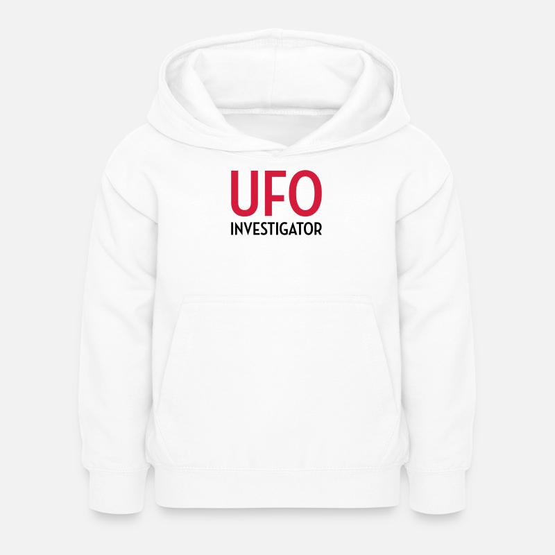 Ovni Ufo Extraterrestre Espace Geek Planète - Sweat à capuche Enfant - blanc