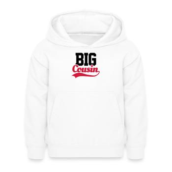 Big Cousin - Kinder Hoodie - Weiß - Vorne - AI Model Kid Female (0cm)