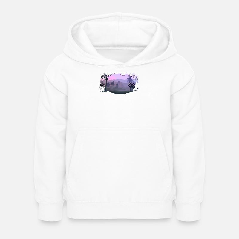 Paysage - Sweat à capuche Enfant - blanc