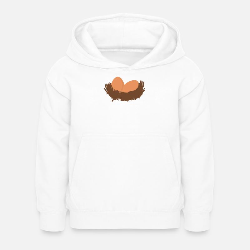 Eggs Nest Egg Easter - Kids Hoodie - white