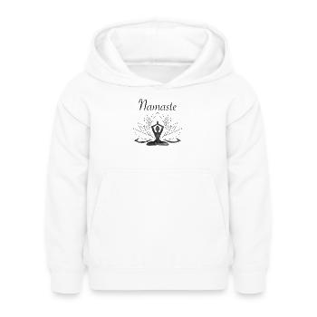 Yoga - Kinder Hoodie - Weiß - Vorne - AI Model Kid Female (0cm)