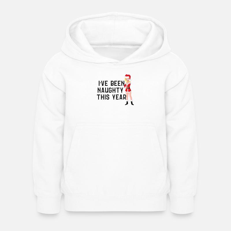 Pull de Noël coquin - Sweat à capuche Enfant - blanc
