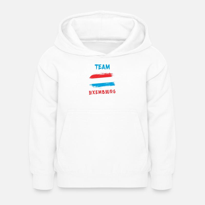Drapeaux de l'équipe du Luxembourg - Sweat à capuche Enfant - blanc