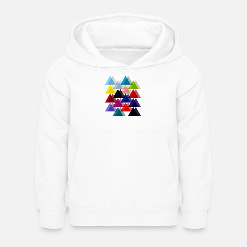 Triangles doubles - Sweat à capuche Enfant - blanc