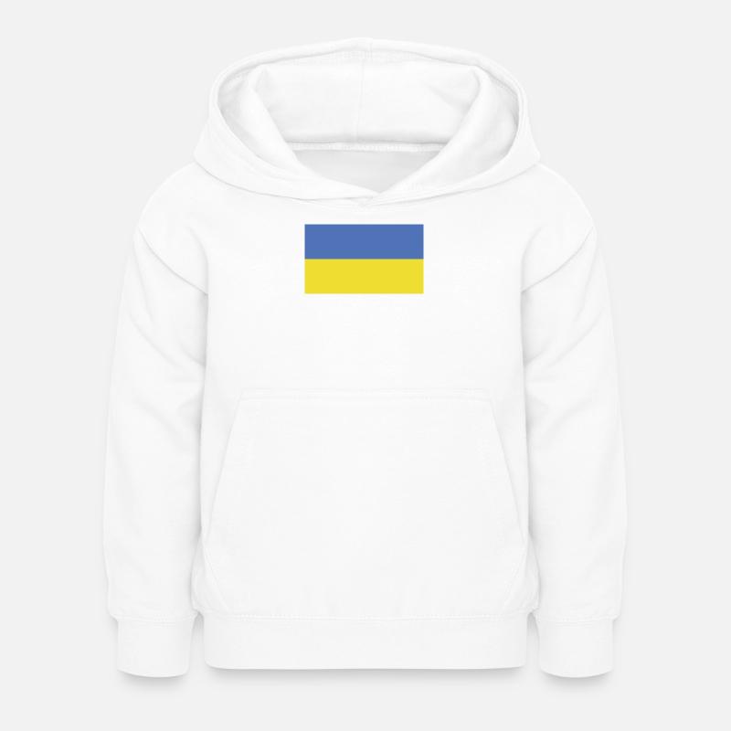 Ukraine Flag Flag - Luvtröja barn - vit