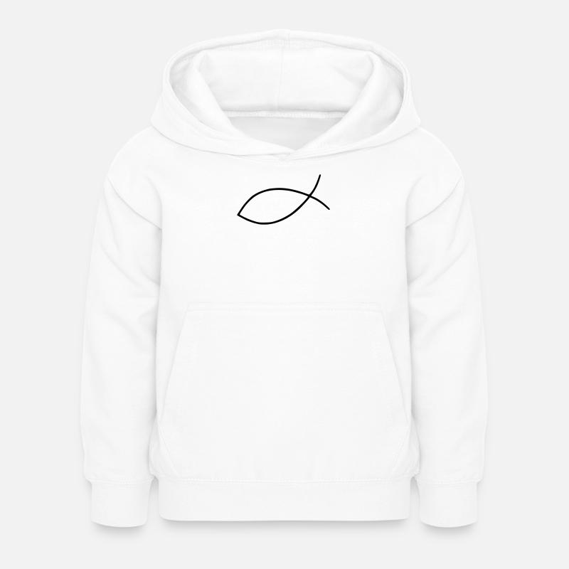 Fisch - Kinder Hoodie - Weiß