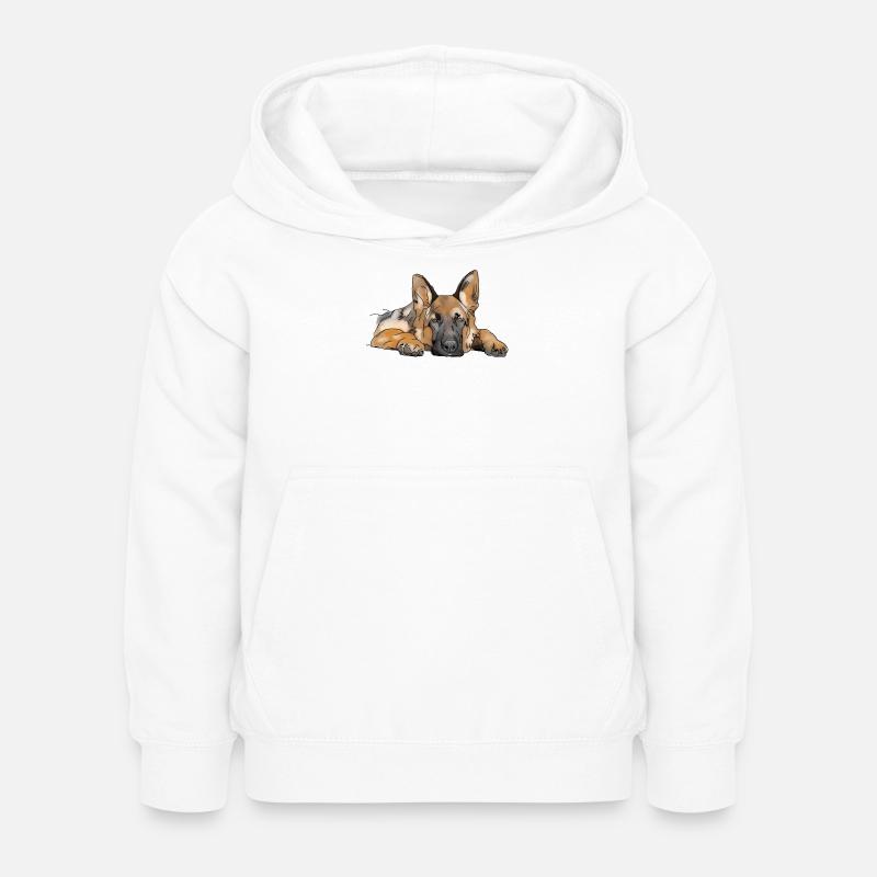 Chien de berger - Sweat à capuche Enfant - blanc