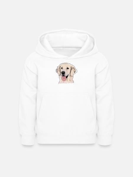 Golden Retriever - Kinder Hoodie - Weiß