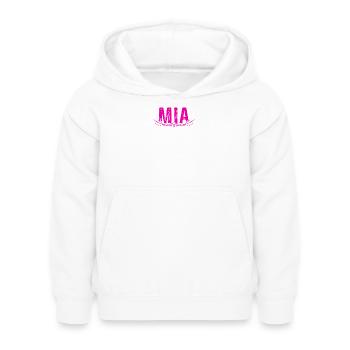 MIA décoré - Sweat à capuche Enfant - blanc - Devant - AI Model Kid Female (0cm)