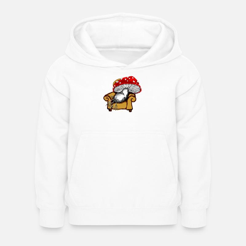 champignon - Sweat à capuche Enfant - blanc