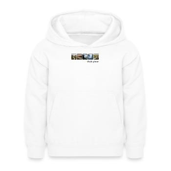 Waterfalls of Iceland - Kids Hoodie - white - Front - AI Model Kid Female (0cm)
