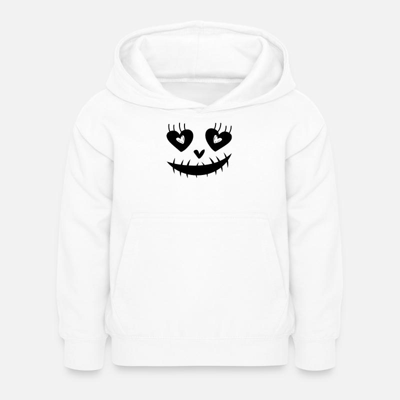 Visage d’Halloween - Sweat à capuche Enfant - blanc