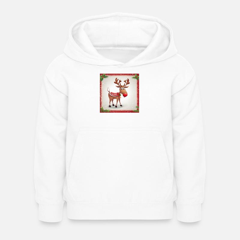 Noël de renne - Sweat à capuche Enfant - blanc