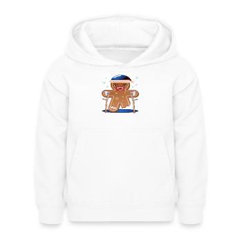 CHRISTMAS GET WELL SOON - WALKER CRUTCH - Kids Hoodie - white - Front - AI Model Kid Female (0cm)
